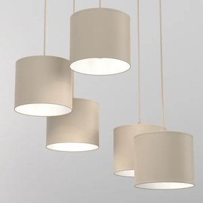 Lustră suspendată pe cablu ARDEN 5xE27/15W/230V diam. 44 cm, bej