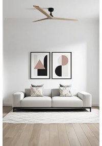 Ventilator de tavan FARO 34282 KLIM L maro/negru d. 150 cm + telecomandă