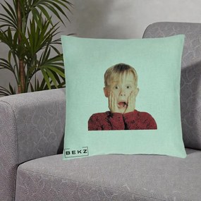 Perna Decorativa Kevin Singur Acasa, 40x40 cm, Verde Menta, Husa Detasabila, Perna Inclusa, BEKZ®