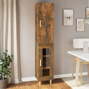 3115313 vidaXL Dulap înalt, stejar fumuriu, 34,5x34x180 cm, lemn prelucrat