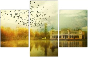 Tablou peisajului pictat cu sediul (90x60 cm)