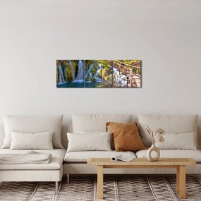 Tablou - Intrare in cascade (cu ceas) (90x30 cm)