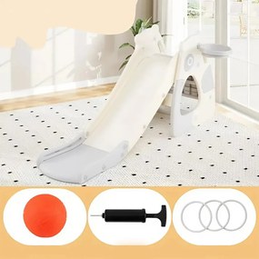 Tobogan pliabil cu panou de baschet și aruncare inele