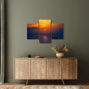 Tablou cu podul în apus de soare (90x60 cm)
