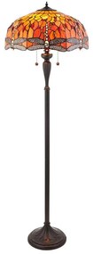 Endon 64070 - Lampadar Tiffany DRAGONFLY, 2xE27/60W/230V, diametru 50 cm
