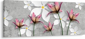 Tablou cu abstracție florală (120x50 cm)