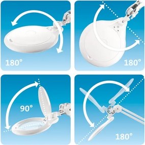 Extol - Lampă de birou LED reglabilă cu lupă LED/10W/230V, albă