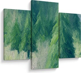 Tablou - Conifere pictate (90x60 cm)