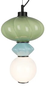 Lustră LED pe cablu ASCOLI LED/8W/230V d. 20 cm verde/albastru