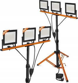 Proiector LED cu stativ 3xLED/50W/230V 4500K IP65 negru/portocaliu