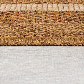 Covor tip traversă de exterior în culoare naturală 80x230 cm Layla Border – Flair Rugs