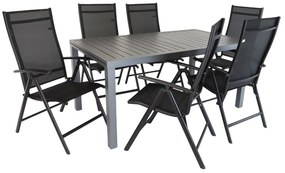 Set de grădină Rosalio - 6 locuri, negru