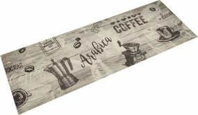 vidaXL Covor de bucătărie lavabil Coffee, gri, 60x180 cm, catifea