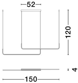 Lustra LED suspendata liniara Strita negru