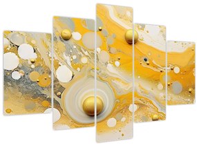 Tablou - fundal abstract cu decor de aur (150x105 cm)