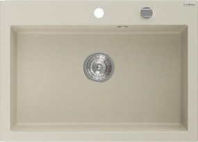 Mexen Elix chiuvetă granit 1-cameră 700 x 500 mm, bej, sifon crom - 6526701005-69