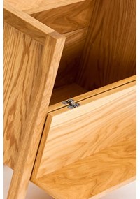 Dulap pentru vinuri din lemn de stejar în culoare naturală 59x60 cm NewEst - Woodman