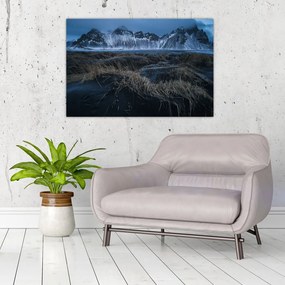 Tablou cu priveliște spre vărfurile Islanda (90x60 cm)