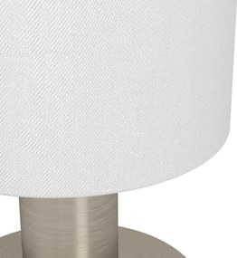 Eglo 31841 - Lampă de masă MONTETTO 1xE14/40W/230V alb/crom mat