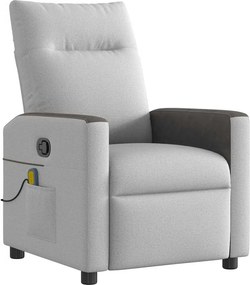 vidaXL Scaun de masaj cu țesătură gri nor