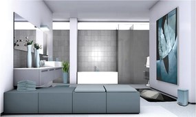 Coș de gunoi albastru deschis cu pedală din oțel 5 l Akira – Spirella