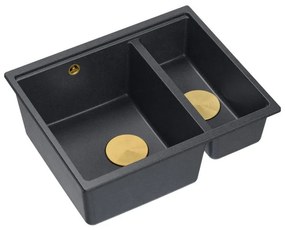 Chiuveta din granit Logan 150 negru metalic