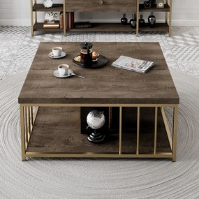 Măsuță de cafea Zen (Nuc + Auriu). 1073450