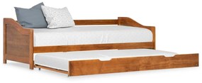 vidaXL Cadru pat canapea extensibil, maro miere, 90 x 200 cm, lemn pin
