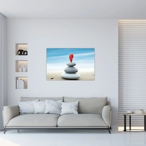 Tablou -Echilibru cu pietre (90x60 cm)