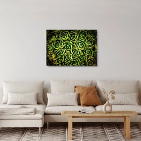 Tablou pe sticlă cu flori de piatră (70x50 cm)