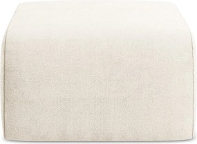 Taburet bej cu tapițerie din chenille Lani – Makamii