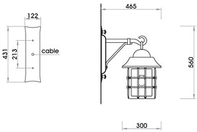 Aplica iluminat exterior din fier forjat, WL 3501
