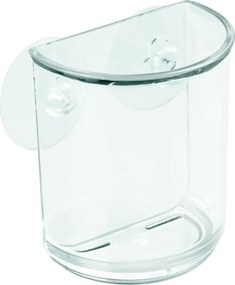 Suport de perete transparent cu ventuză, oțel inoxidabil iDesign Cup