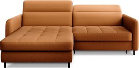 Colțar galben extensibil/cu spațiu de depozitare cu tapițerie din catifea (cu colț pe partea stângă/cu șezlong) Gomsi – ELTAP