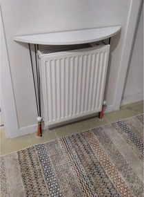 Consola  oval alb-negru,seria A-630, homs,80x18x85 cm ,40047