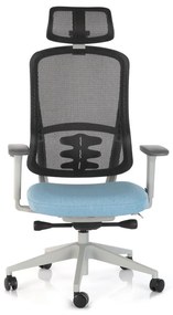 Scaun de birou Fiero II, albastru / gri