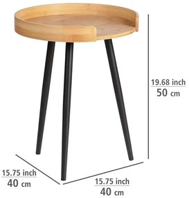 Măsuță auxiliară rotundă din bambus ø 40 cm Loft – Wenko