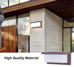 Brilagi - Aplica de exterior LED BRICKY, 12W, 230V, maro, IP54