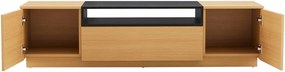 Comoda TV LOFT 160cm natur/ negru
