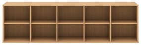 Bibliotecă în culoare naturală cu aspect de lemn de stejar suspendată 220x61 cm Mistral – Hammel Furniture