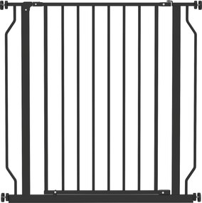 PawHut Poartă Extensibilă și Reglabilă pentru Câini, pentru Scări și Uși, din Oțel și ABS, 75-85x76 cm, Negru | Aosom Romania