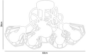 Lustră aplicată CEED 5xE27/60W/230V
