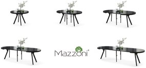 Mazzoni VITO Negru Mat/picioare negre - MASĂ MARE ROTUNDĂ Ø110 EXTENSIBILĂ PÂNĂ LA 310 cm CU PICIOARE Y LOFT/INDUSTRIALĂ