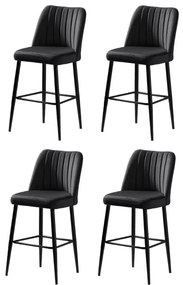 Set de scaune de bar Vento Anthracite and Black, 4buc., 4 buc