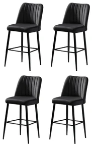Set de scaune de bar Vento Anthracite and Black, 4buc., 4 buc