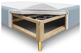 Pat de o persoană din catifea albastru deschis 90 x 200 cm Lia- Cosmopolitan Design