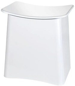 Taburet cu spațiu de depozitare Wenko Wing, 33 l, alb