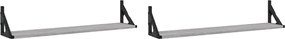 vidaXL Rafturi de perete, 2 buc., gri sonoma, 80x15x15,5 cm, lemn