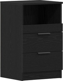 vidaXL Dulap de noapte Stejar Negru 40 x 35 x 65 cm Lemn compozit