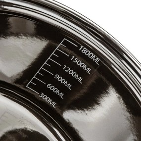 Banquet Oală emailată METALLIC Black 20 cm, 2 l,cu capac, 20 cm